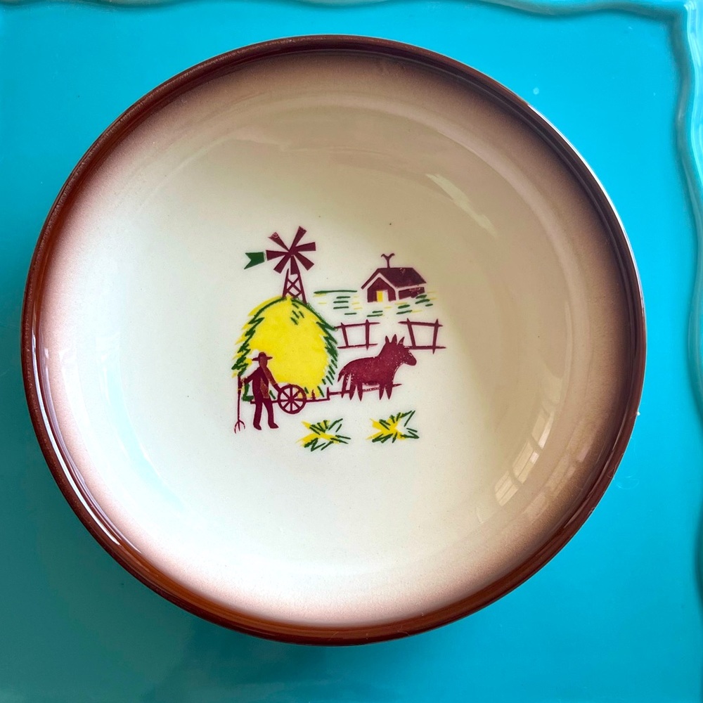 Brock of California Harvest Pattern 6.75” Round Soup Dessert Bowl